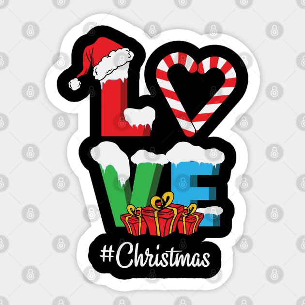 Love Christmas Sticker by MZeeDesigns